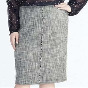 Rachel Roy Collection Tweed Pencil Skirt Size 20W Grey New